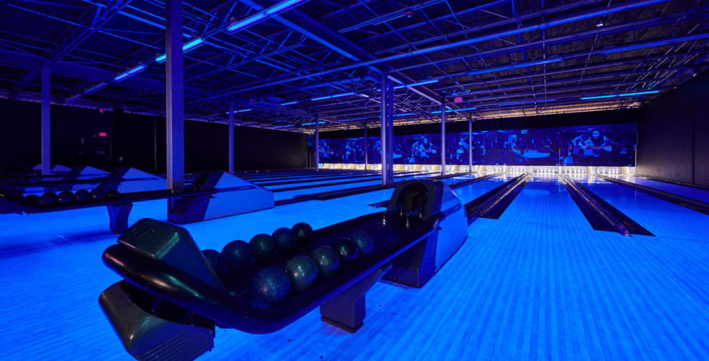 Bowling lanes. Black Light.